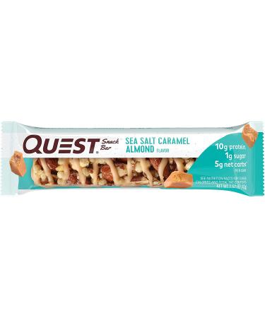 Quest Nutrition Sea Salt Caramel Almond Snack Bar - High Protein, Low Carb, Gluten Free, Keto Friendly - 12 Count Pack - Buy Online on GoSupps.com