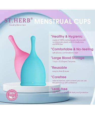 Soft & Flexible Menstrual Cups - Leak-Free & Reusable - Small Size (Pack of 2) - Buy Online on GoSupps.com