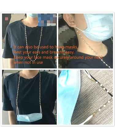 Sither Pearl Sunglasses Chain for Women - Silver Reading Glasses Strap Necklace - Buy Online on GoSupps.com