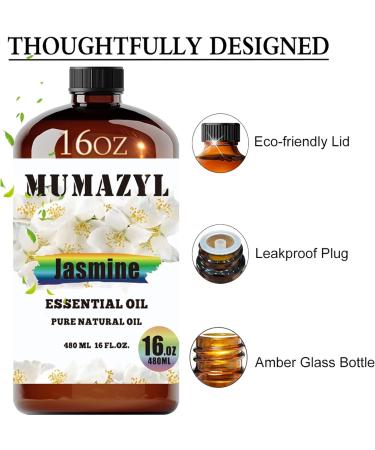 Peppermint Essential Oil 4 Fl Oz 120ML and Jasmine Essential Oil 16 Fl Oz 480ML for Halloween Thanksgiving Day Christmas New Year's Day Gifts - Buy Online on GoSupps.com