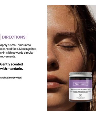 facetheory Bakuluronic Moisturiser M1 - Face Cream with Vitamin C Bakuchiol Moisturiser that Hydrates and Revitalizes Skin Vegan and Cruelty-Free Made in the UK | Scented | 50 ml - Buy Online on GoSupps.com