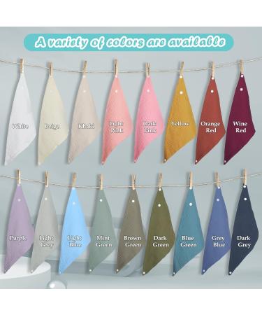 WD&CD 4-Piece Triangle Baby Dribble Bibs | Adjustable Button, Soft & Absorbent | Boys Girls - Buy Online on GoSupps.com