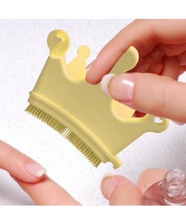 Nail Dust Brush Silicone Finger Nail Separators for Manicure Finger Separator Nail Dusting Brush Nail Gel Polish Pen Brush Stand for Nail Salon Yellow - Buy Online on GoSupps.com