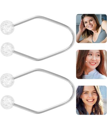 SHERCHPRY 2 Pinces Fossettes M talliques Ajustables pour Joues Sculpteur Visage en Acier Inoxydable Blanc Appareil D exercice Facial Portable pour Tonification et Massage 2 Pi ces - Buy Online on GoSupps.com