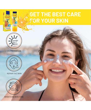 Spf 50+ Face Moisturiser Sunscreen - High-Power Ultraviolet Isolation Advanced Sun Cream - Face Sunscreen to Glowing Skin Tone - Vitamin C Suncream Waterproof & Long-Lasting - Non-Greasy Fresh Smell - Buy Online on GoSupps.com