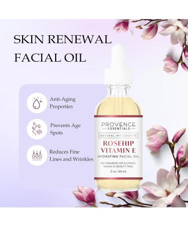 Buy Rosehip Vitamin E Hydrating Facial Oil 2 Oz - Nourishing & Moisturizing Skincare for All Skin Types | International Shipping Available - Buy Online on GoSupps.com