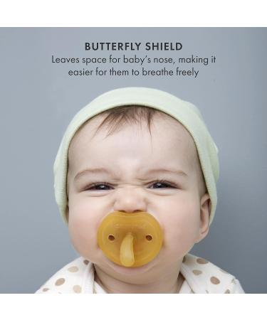 Natursutten Orthodontic Pacifier 12 Months & Up - BPA-Free Natural Rubber Butterfly Pacifier - Eco-Friendly - Made in Italy - Buy Online on GoSupps.com