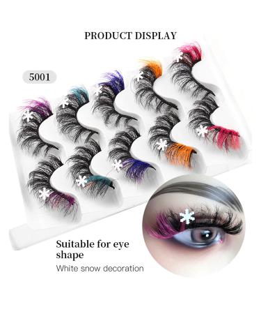 Eyelashes 25 Mm Bulk Snowflake False Eyelashes 8D Curly Natural Thick Color High Imitation Mink Eyelashes Lashes Short A One Size - Buy Online on GoSupps.com