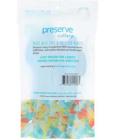 Preserve On-the-Go Cutlery Set, 24-Pack - Aqua | Eco-Friendly Kitchen Supplies - Buy Online on GoSupps.com