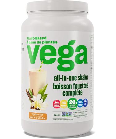 Vega All-in-One Vegan Protein Powder Coconut Almond (20 Servings) + Vegan Protein Powder Vanilla Chai (20 Servings) | Superfood Ingredients Vitamins For Immunity Coconut Almond 20 Servings (Pack of 1) + Powder - Buy Online on GoSupps.com