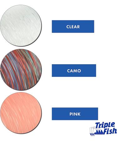 Triple Fish Monofilament Fishing Line - Strong Clear Pink Camo | 200 lb Test | Ideal for Trolling, Bottom Fishing & Casting | Catfish, Bass | 1 lb Spool - Buy Online on GoSupps.com