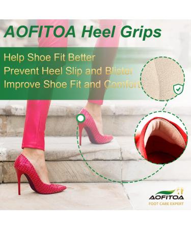 Women's Heel Pads Inserts - Prevent Heel Slip and Pain (4 Pairs) - Buy Online on GoSupps.com