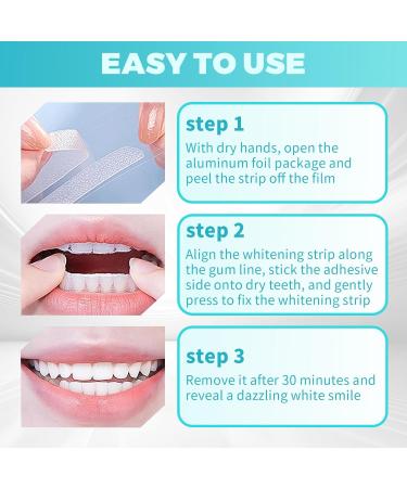 28 Bandes Blanchiment Dentaire blanchiment des dents sans peroxyde Sans Sensibilit Strips pour blanchiment des dents rapide et doux limine les taches profondes R sultats Visibles Rapidement Bleu - Buy Online on GoSupps.com