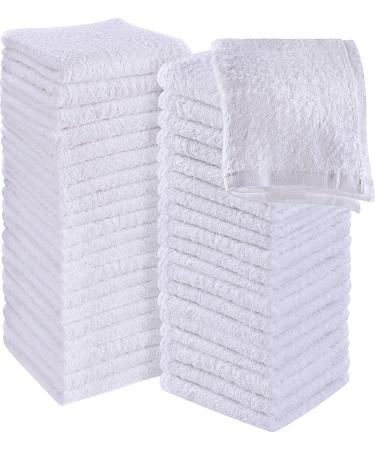 SIMPLI-MAGIC Cotton Set, Towels , 12x12 White, 24 Pack