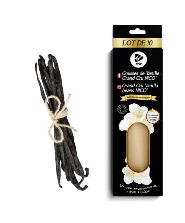 NICO 10 Gourmet Bourbon Vanilla Pods from Madagascar XL | Grand Cru 2024 & Short Circuit | Used by Starry Chefs Exceptional Q