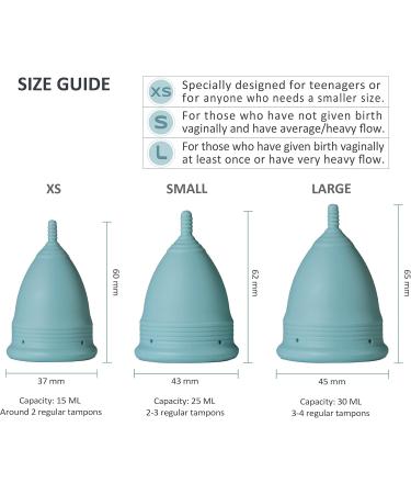 Pure Ella Menstrual Cup - BPA-Free Silicone Period Cup for Up to 12 Hours - Eco-Friendly & Hypoallergenic - Sizes XS S L Available - 1 Pack - Buy Online on GoSupps.com