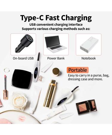 Heated Eyelash Curlers Portable Heated Lash Curler Heated Eyelash Curler Intelligent Power 0ff Makeup Electric Eyelash Curler with Eyelash Comb 24 Hours Long Lasting - White/831 (Color : White Si X6132MM White - Buy Online on GoSupps.com