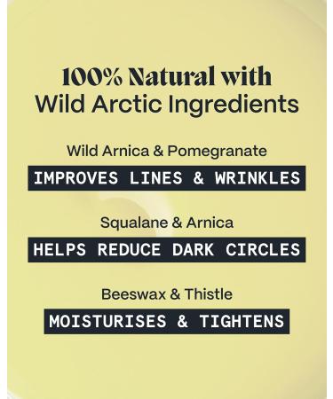 Norse Organics | Wrinkle & Dark Circle Warrior Balm | Arctic Herbs & Beeswax Eye Face Cream | Arnica Thistle Sea Buckthorn | Natural Formula for All Skin Types | Men & Women | 2 oz - Buy Online on GoSupps.com