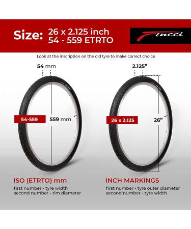 Fincci 26x2.125 Inch Slick Foldable Bike Tires - Pack of 2 | Road Hybrid Street Bicycle Tire Set - Buy Online on GoSupps.com