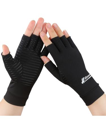 Copper Arthritis Compression Gloves for Men & Women - Medium Size (2 Pairs) - Buy Online on GoSupps.com