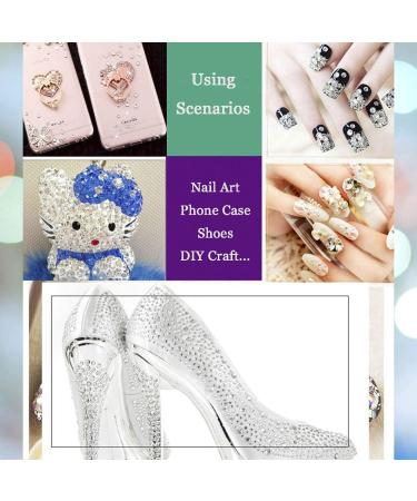 Clear Rhinestone Set - 1728 Round & Multi-Shape Flatback Clear Crystal Stones for Nails, Clothes, Face, Jewelry - 120+ pcs - Buy Online on GoSupps.com