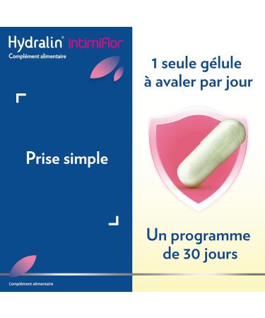 Hydralin IntimiFlor - Compl ment alimentaire - Un programme de 30 jours pour le confort intime f minin - 30 comprim s - Fabriqu en France 1 - Buy Online on GoSupps.com