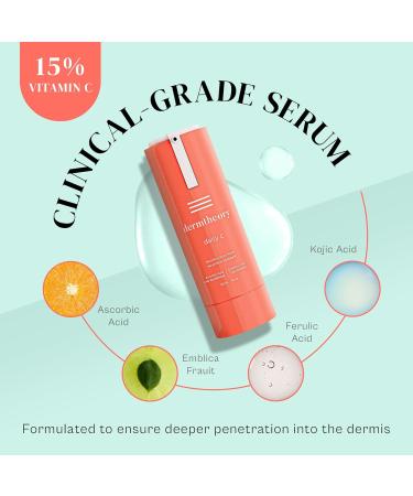Daily C Hydrating Vitamin C Serum - 15% Ascorbic Acid & Hyaluronic Acid for Radiant Skin Dark Spot Treatment (30ml - Buy Online on GoSupps.com