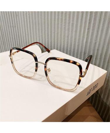 Siqiwl Reading Glasses - Unisex Large Square Frame Anti-Blue Light Computer Goggles - Retro Leopard Print +2.5 Vision Care Eyewear - Buy Online on GoSupps.com