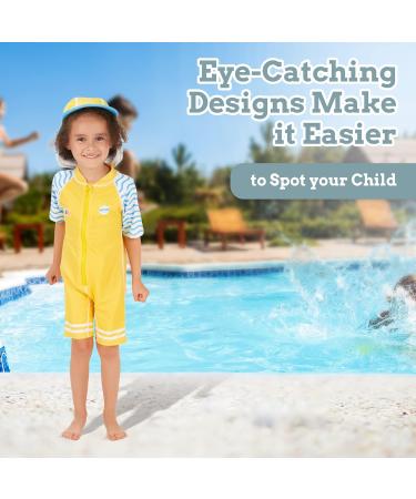 Juicy Bumbles Baby Swimsuit - Short Sleeve One Piece Toddler Swimming Costume, 3-4 Years, Girls and Boys - Buy Online on GoSupps.com