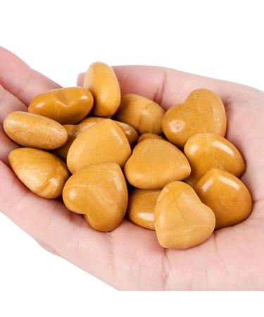 MAIBAOTA Topaz Healing Crystals Gemstones Pocket Gifts Heart-Shaped Nature Spiritual Energy for Women Men Reiki Divination Balancing Yoga Meditation 10PCS