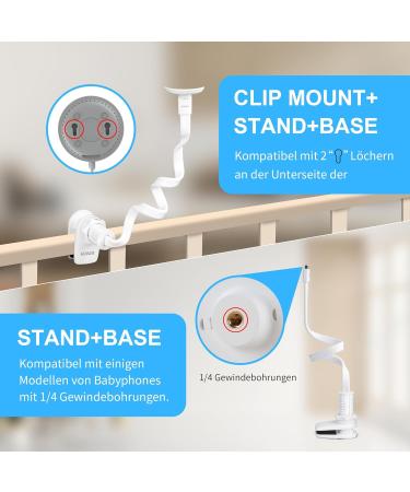 Kawa BabyPhone Bracket | Universal Baby Monitor Holder for Cot | Tool-Free Installation & No Wall Damage - Buy Online on GoSupps.com