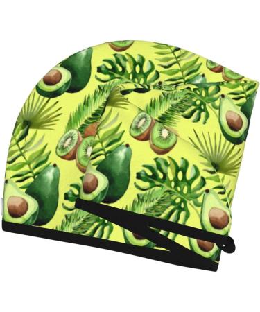 Hair Towel Wrap for Quick Drying | Button Towel Turban - Kiwi & Avocado Design - Buy Online on GoSupps.com