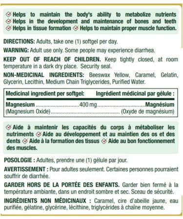 Nature's Bounty Magnesium 125 Liquid Softgels - Enhanced Absorption - Capsules - Buy Online on GoSupps.com