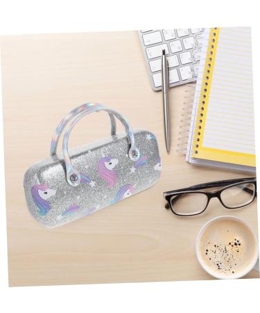 Buy PartyKindom 2pcs Portable Glasses Case - Chic Flocking Travel Protective Cover | Silver 16.00X7.00X4.00CM | International Shipping Available - Buy Online on GoSupps.com