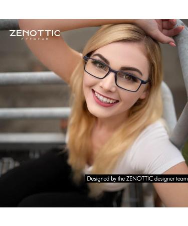 ZENOTTIC Reading Glasses & Blue Light Blocking Glasses for Men & Women - Lightweight & Stylish 1.00 Blue - Buy Online on GoSupps.com