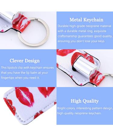 24pcs Lip Balm Holder Keychain & Wristlet Lanyards | Neoprene Lipstick Cases for Girls & Women - Portable & Protective Accessory - Buy Online on GoSupps.com