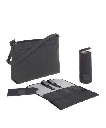 L SSIG Vegan Leather Baby Diaper Bag - Tender Shoulder Bag in Anthracite | Stylish & Functional International Shipping - Buy Online on GoSupps.com