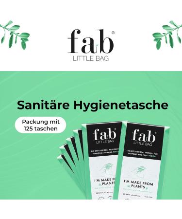 FAB Little Bag Hygiene Bags - Lockable Eco-Friendly Packs for Tampons & Women's Bandages | 125 Bags | Smell-Proof & Travel-Friendly - Buy Online on GoSupps.com
