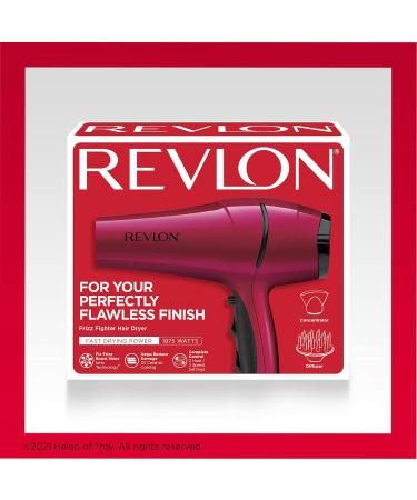 Revlon RVDR5191F Ionic Technology Ceramic Hair Dryer with Diffuser Ionic 3 Heat/2 Speed Settings Powerful Fast Drying Less Frizz Pink - Buy Online on GoSupps.com