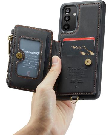 Buy Soonic Leather Cover for Samsung Galaxy A34 5G - Magnetic Wallet Case Zipper Folding Design Card & Cash Compartment Coin Pocket - Black - Buy Online on GoSupps.com