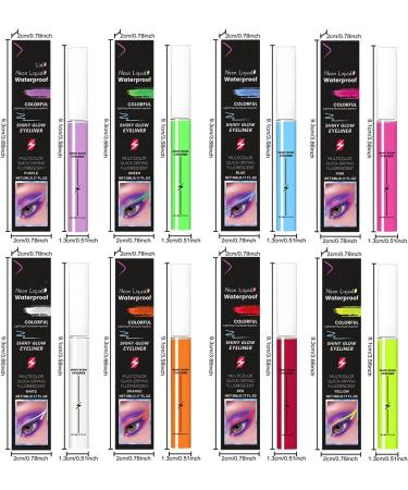 Ghjkldha Colorful Eyeliner Set Waterproof Eyeliner Pens Smudge Resistant Eye Makeup Multicolor Eyeliner Set Set of 8 Fluorescent Neon Makeup Pens for Women Eye and Lip Liner - Buy Online on GoSupps.com