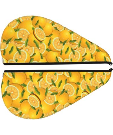 Buy Hair Towel Wrap - Quick Drying Towel Turban with Button (Yellow Limes) | International Shipping Available - Buy Online on GoSupps.com