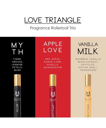 Ellis Brooklyn LOVE TRIANGLE Rollerball Trio - Clean Perfume for Women APPLE LOVE VANILLA MILK MYTH Rollerball Perfume Travel Size Perfume Gift Set APPLE LOVE MYTH VANILLA MILK 0.33 Fl Oz (Pack of 3) - Buy Online on GoSupps.com