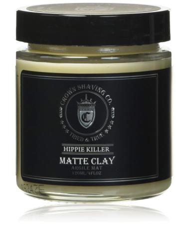 Crown Shaving Hippie Killer Matte Styling Clay, 120 milliliters/4 ounces