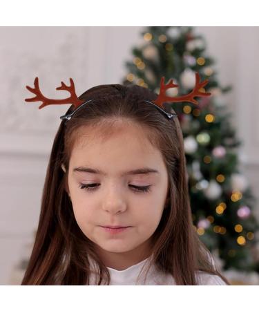 Christmas Reindeer Hair Clips - Dragon Horn Hair Ornament - Deer Horn Barrettes Ornament Accessories for Friends Women Family coffee dragon corner - Buy Online on GoSupps.com