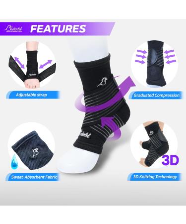 Adjustable Ankle Brace for Men & Women - Comfortable Support Strap for Sprains Plantar Fasciitis & Achilles Tendonitis Relief | International Shipping - Buy Online on GoSupps.com