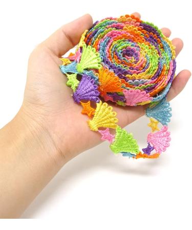 5 Yards Honbay Morning Glory Lace Embroidered Trim Ribbons for Sewing & Crafts - Buy Online on GoSupps.com