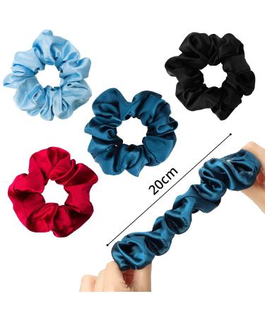 Shop Kameun 4-Piece Silk Scrunchies | Colorful Hair Ties for Women & Girls | Eco-Friendly Elastic Ponytail Holders - Buy Online on GoSupps.com