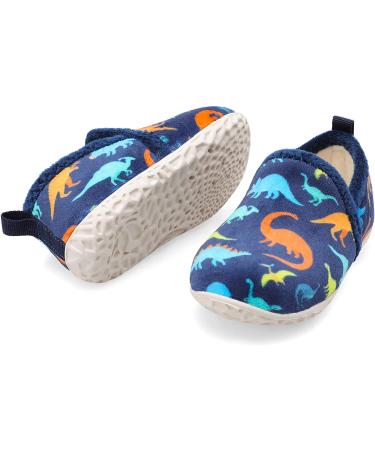 Lefflow Toddler Slip-On Dinosaur Shoes - Comfortable Boys Girls House & Outdoor Walking Slippers - Buy Online on GoSupps.com