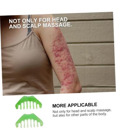 Fomiyes 2-Stroke Massage Comb & 8-Teeth Gua Sha Tool | Jade Scraping Massage Device for Enhanced Circulation - Ships Internationally - Buy Online on GoSupps.com